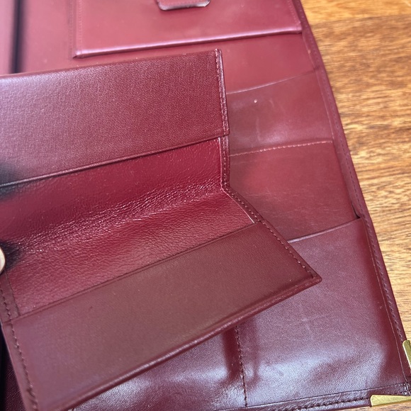 Cartier Vtg Burgundy Leather document notepad portfolio #luxury #office #preppy - Picture 8 of 15